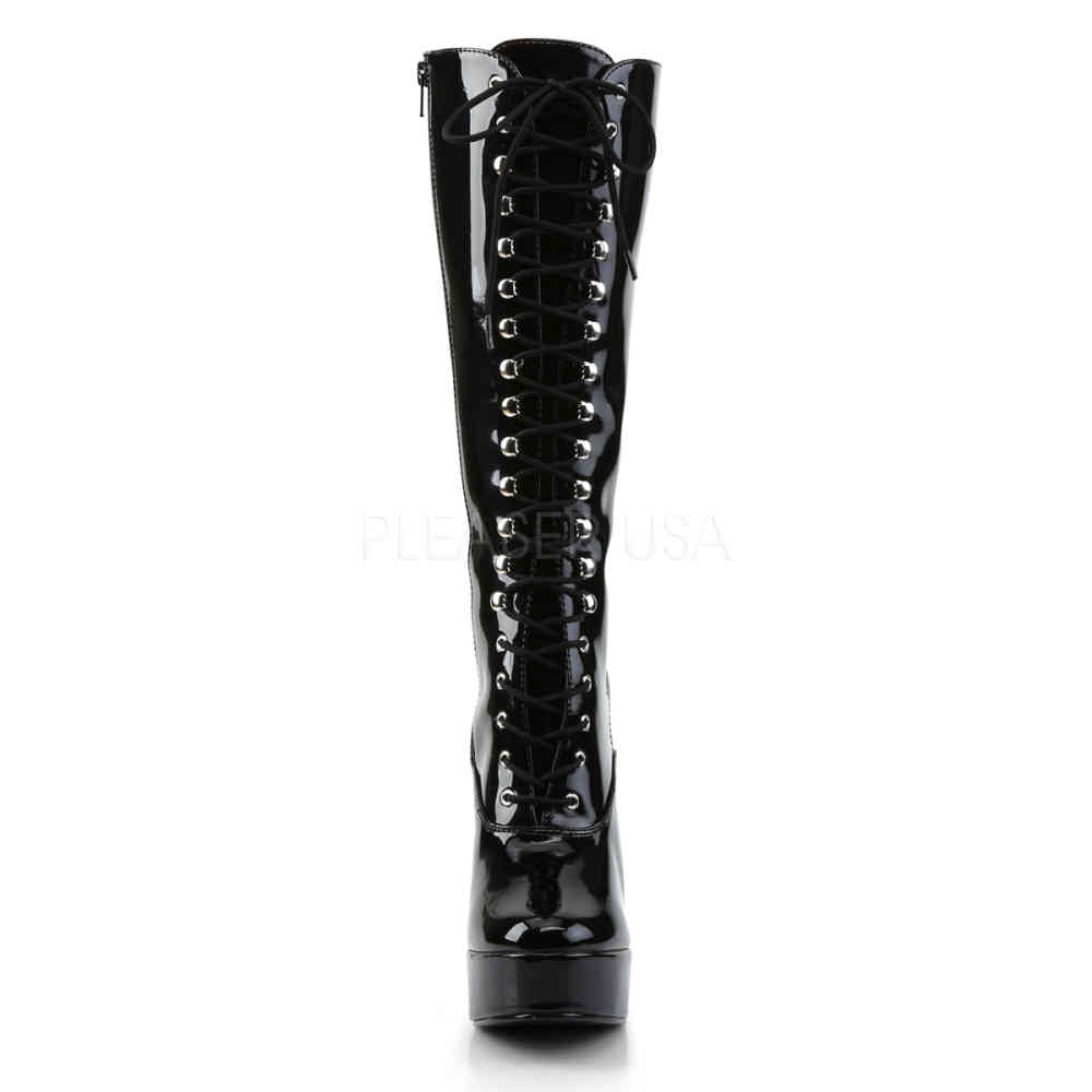 Pleaser - ELECTRA-2020 Kniehohe Stiefel - Schwarz